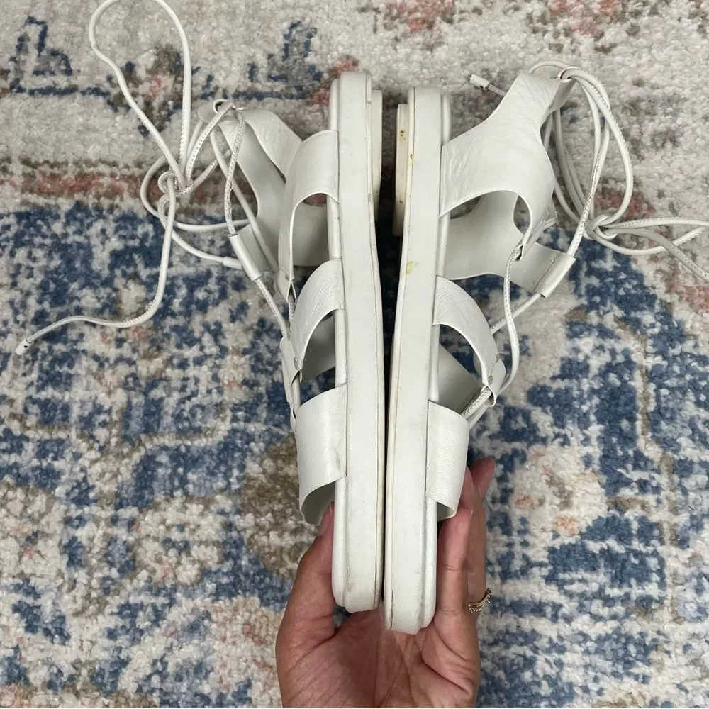 Vince ‘Rockwell’ Gladiator Strappy Slingback Sandal White Size 9.5 Women’s